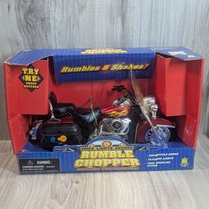 Rumble Chopper Toy Motorcycle with Lights and Sounds Vintage 1997 New
